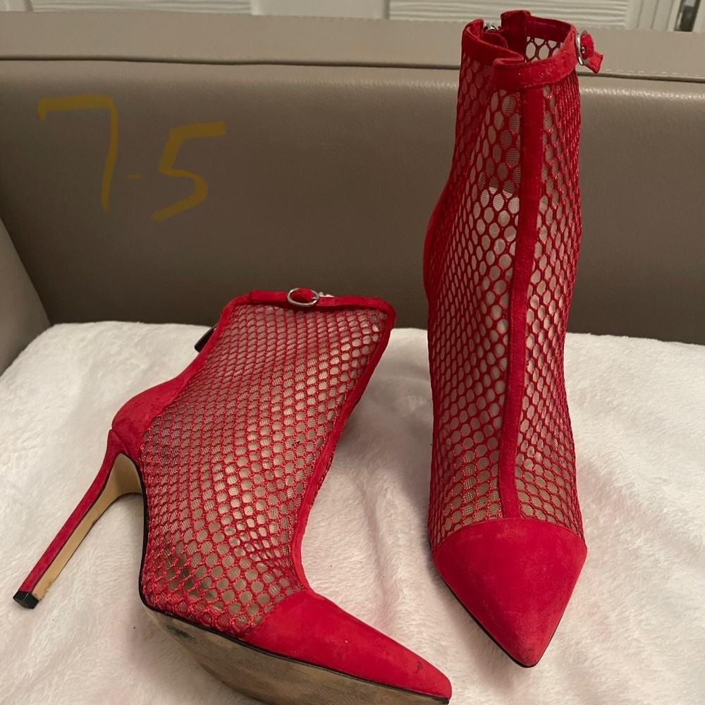 Red Mesh Boots - Picture 2 of 4
